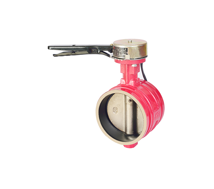 Handle fire signal butterfly valve (grooved)